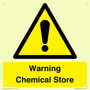 Warning Chemical Store